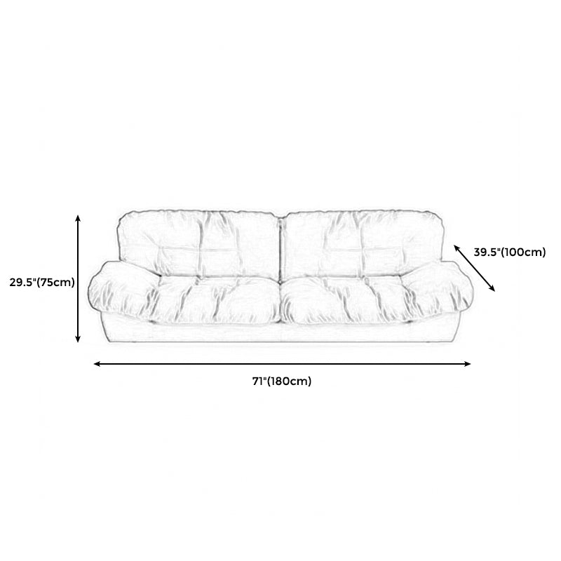 29.53" H Scandinavian Armless Sofa with Tufted Back Sofa for Living Room