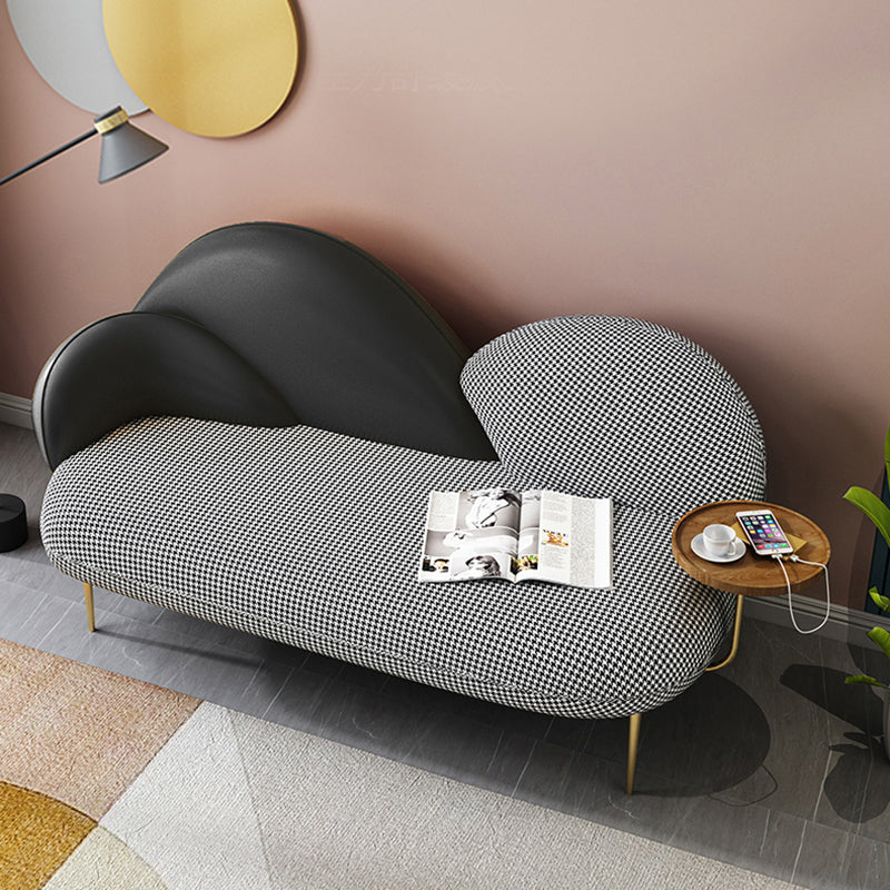 59" W x 29" D x 23" H Cotton Armless Modern with Tight Back for Living Room, Bonus Room