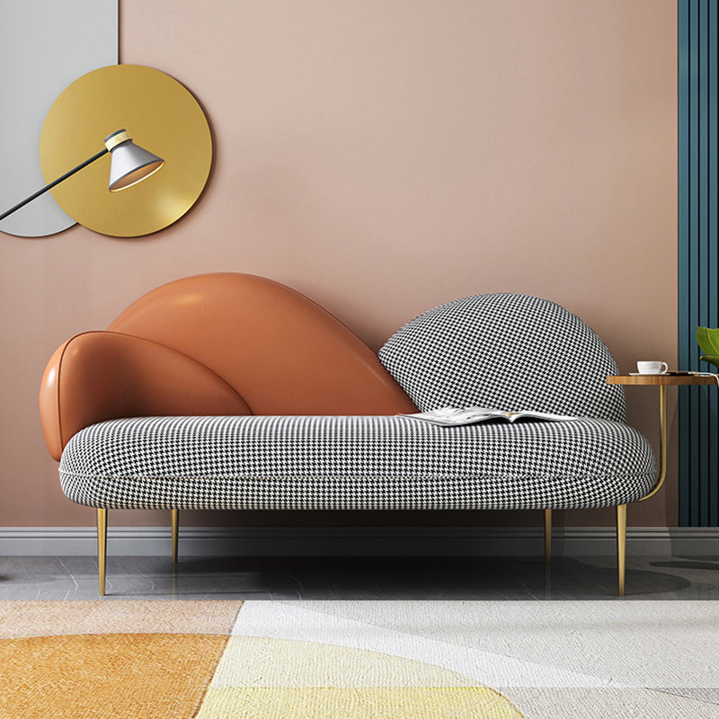 59" W x 29" D x 23" H Cotton Armless Modern with Tight Back for Living Room, Bonus Room