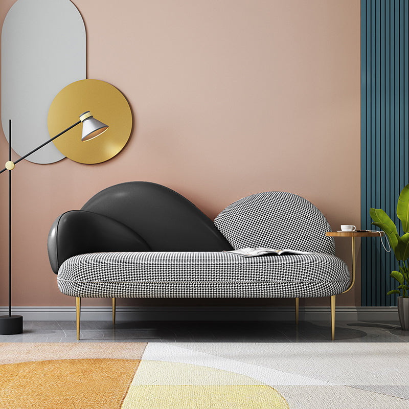 59" W x 29" D x 23" H Cotton Armless Modern with Tight Back for Living Room, Bonus Room