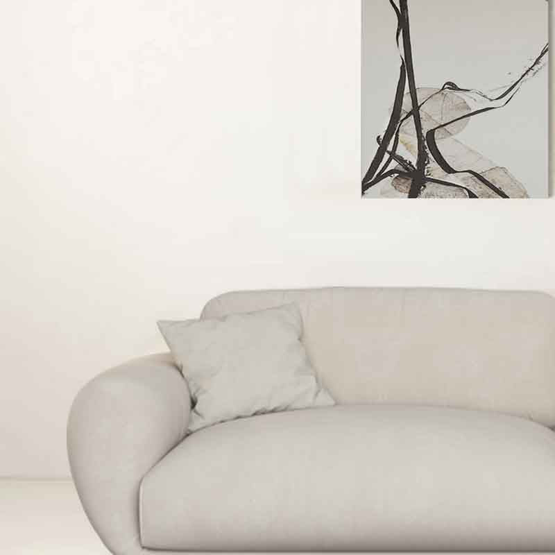 Square Arm Loose Back Sofa 39"W Modern Sofa  for Living Room