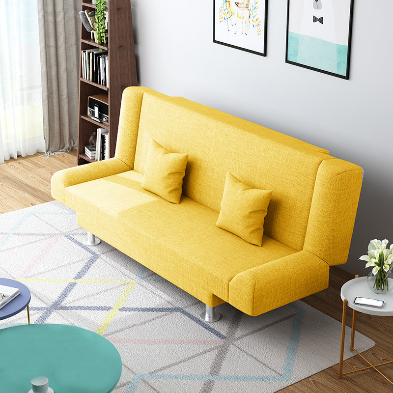 29.53" H Linen Armless Sofa with Tight Back Convertible Sofa for Living Room, Apartment