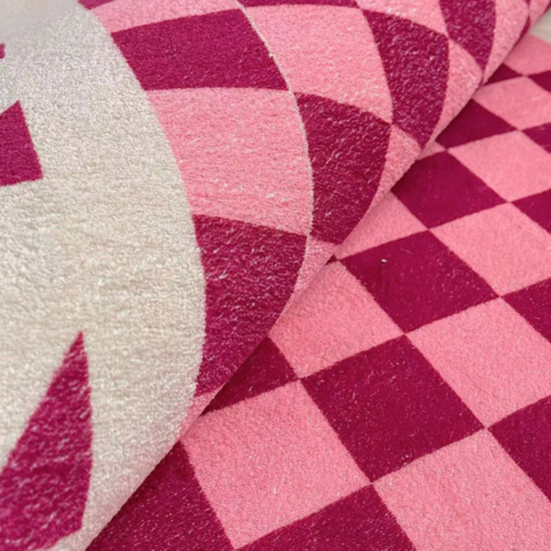 Rose rose moderne Polyester Geométric Print Rap Tache Riscusant pour le salon