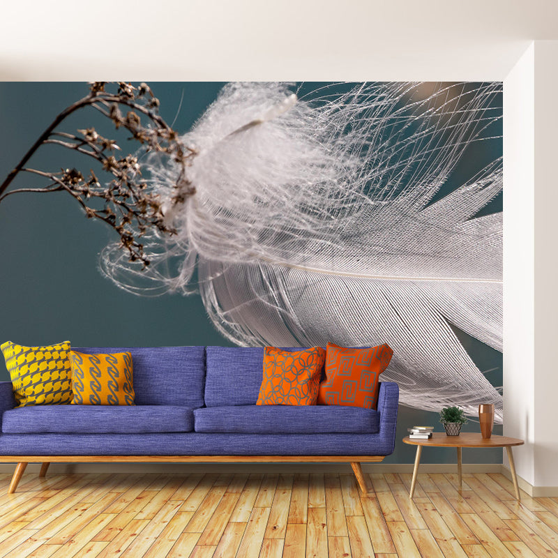 Photography Stain Resistant Mural Wallpaper Feather Indoor Wall Mural