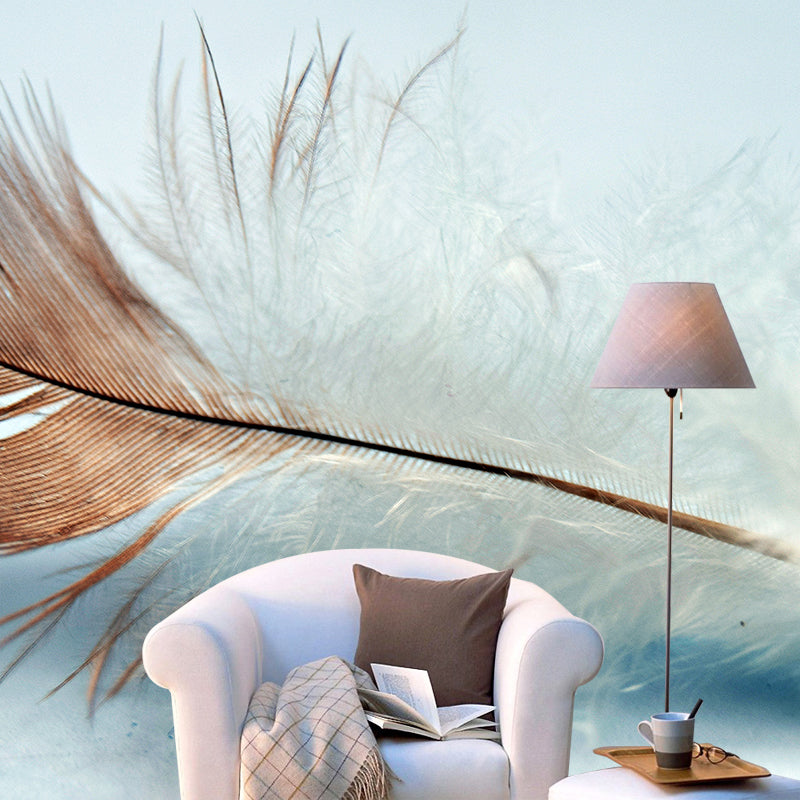Feather Mildew Resistant Wallpaper Photography Sleeping Room Wall Mural