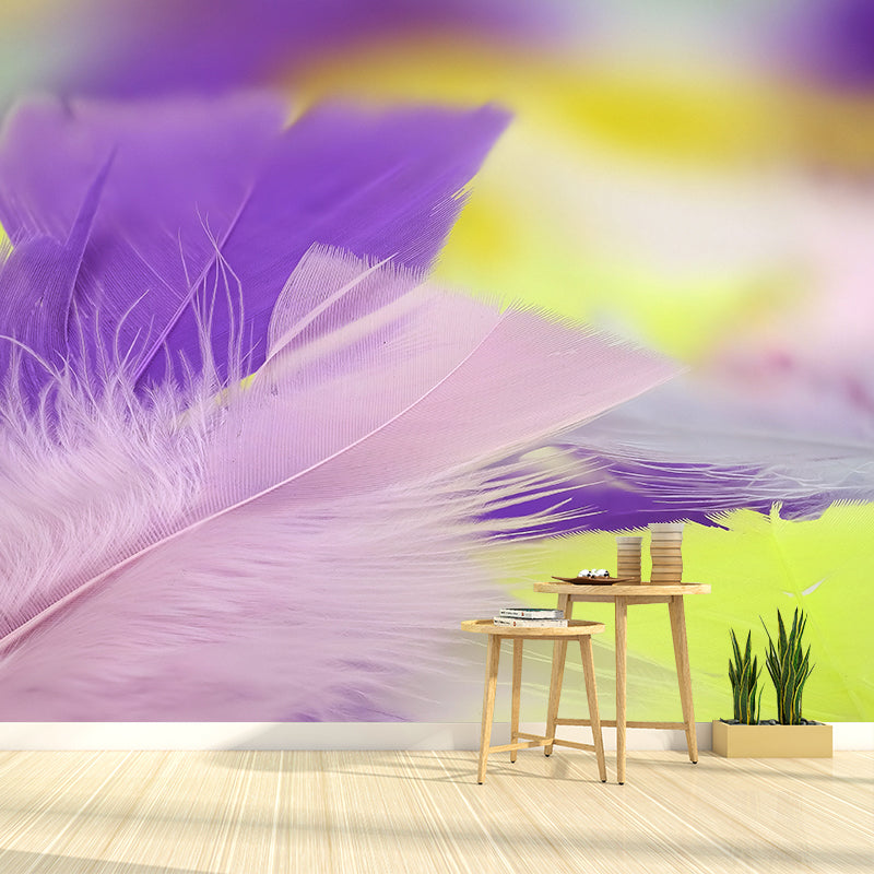 Feather Mildew Resistant Wallpaper Photography Sleeping Room Wall Mural