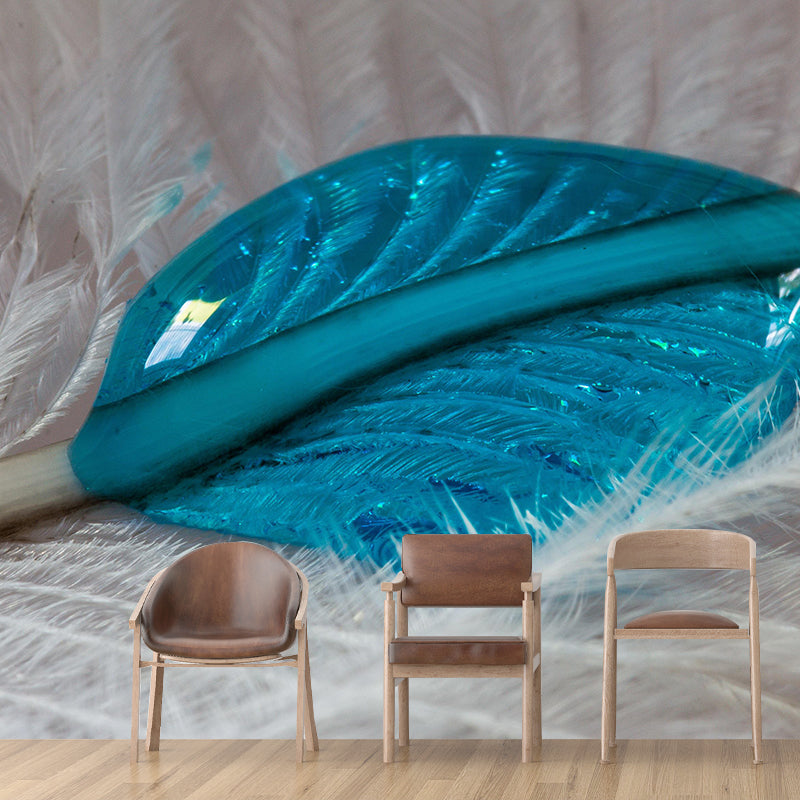 Photography Mural Wallpaper Environment Friendly Feather Indoor Wall Mural