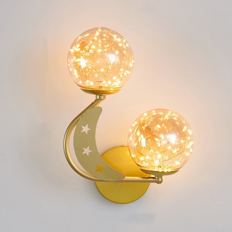 Modern Style Spherical Shape Wall Lights Glass Wall Mount Lights