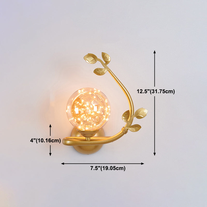 Modern Style Spherical Shape Wall Lights Glass Wall Mount Lights