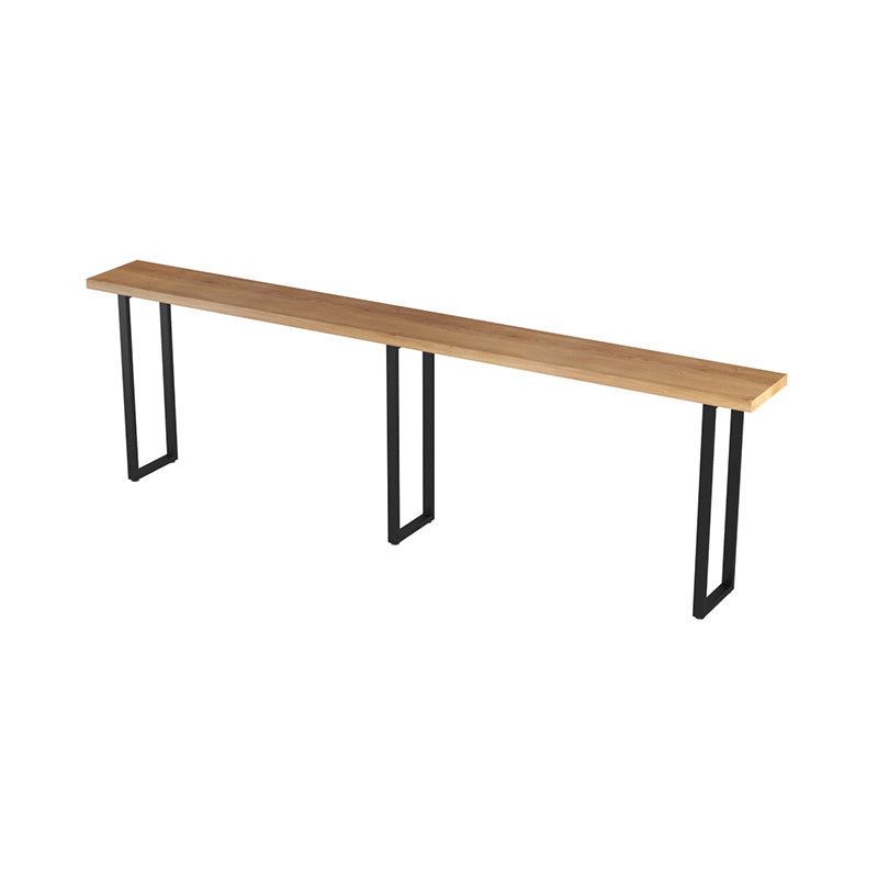 Brown Modern Style Table Pine Wood and Iron Breakroom Bar Table