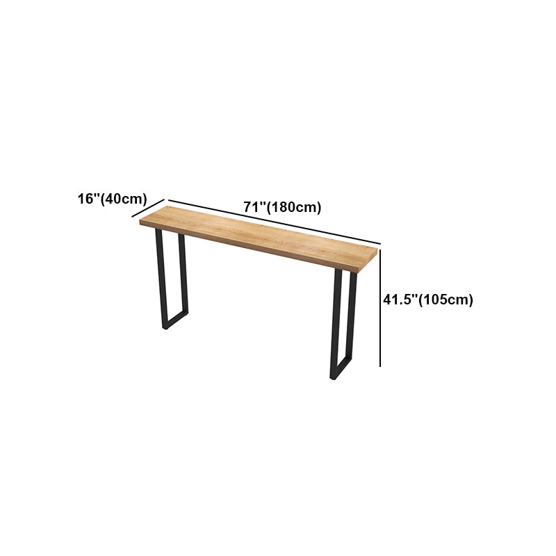 Brown Modern Style Table Pine Wood and Iron Breakroom Bar Table