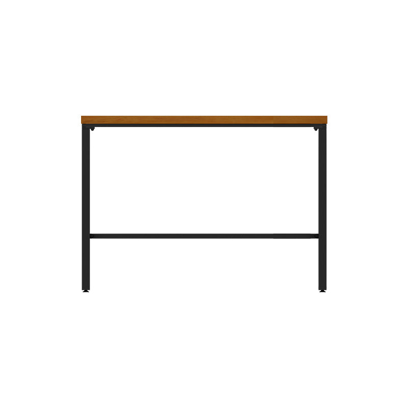 Brown Modern Style Bar Table Solid Wood and Iron Breakroom Bar Table