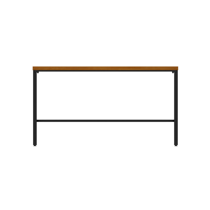 Brown Modern Style Bar Table Solid Wood and Iron Breakroom Bar Table