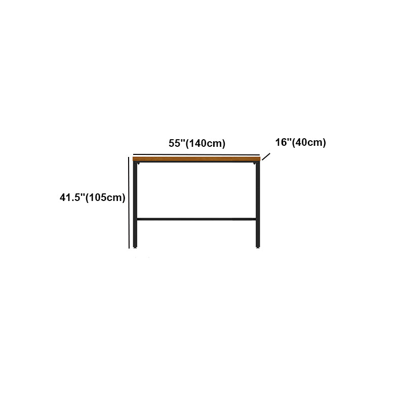 Brown Modern Style Bar Table Solid Wood and Iron Breakroom Bar Table