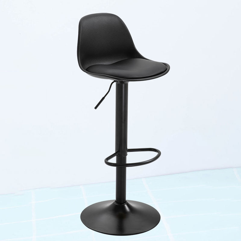 Taburete de bar de estilo escandinavo con taburete de mostrador de asiento de cuero para barra de cocina