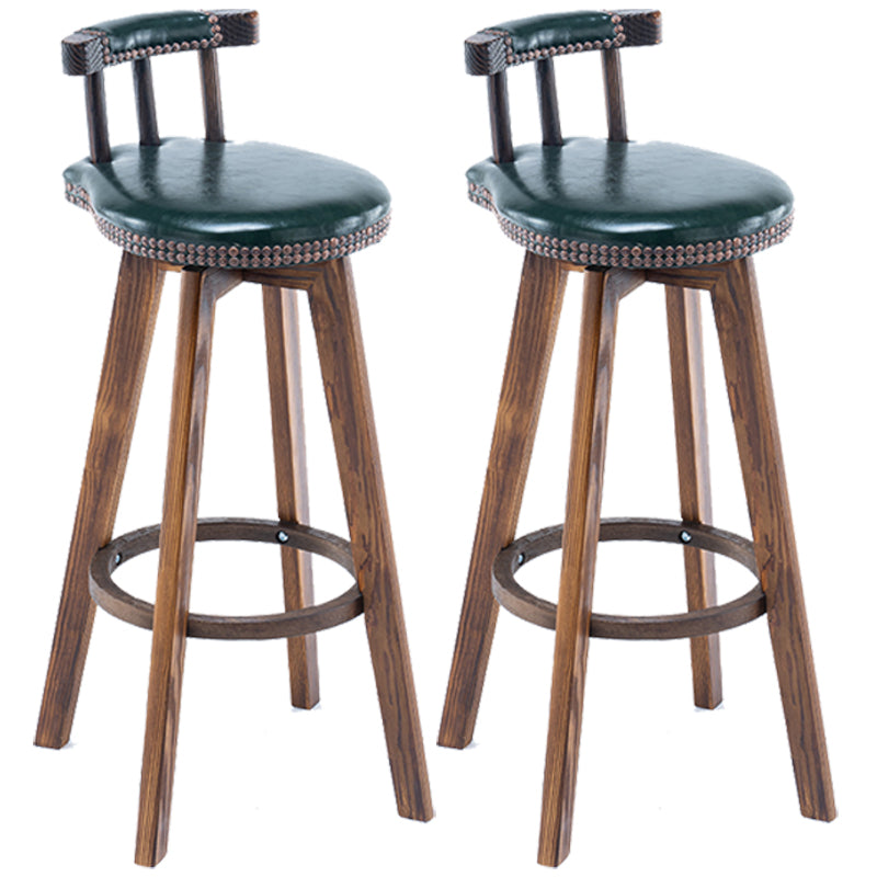 Taburetes de madera tapizados escandinavos Taburetes de bar con respaldo bajo