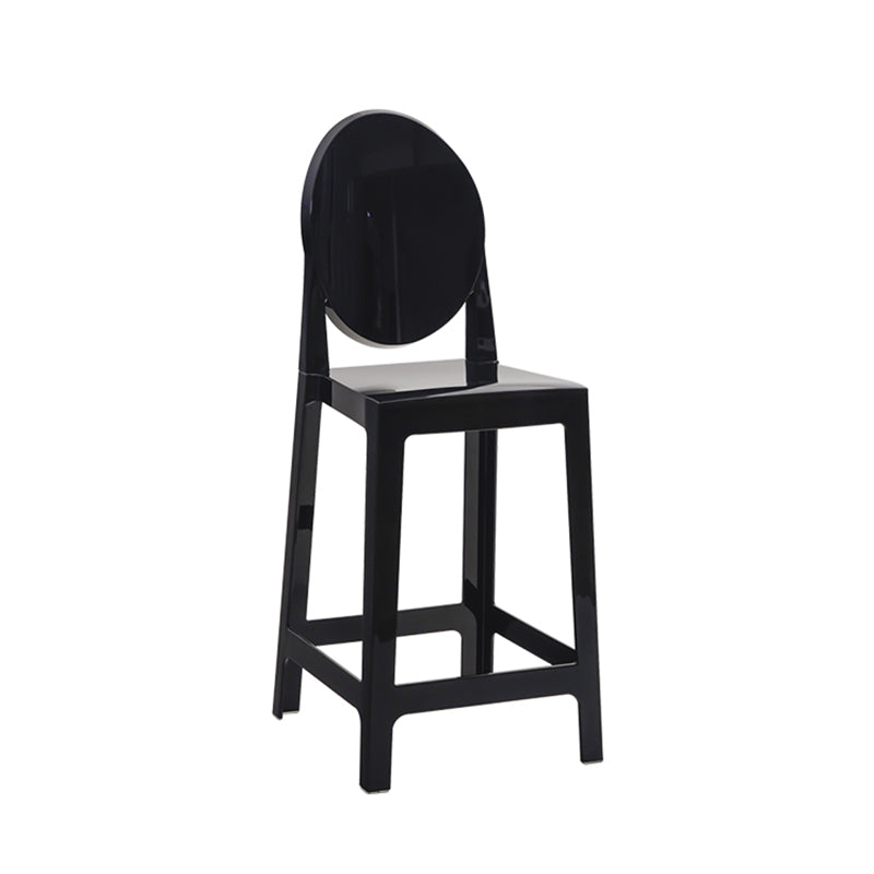Nordic Barhocker aus Kunststoff mit voller Rückenlehne, 66 cm hoch, hoher Innenhocker mit quadratischem Sitz