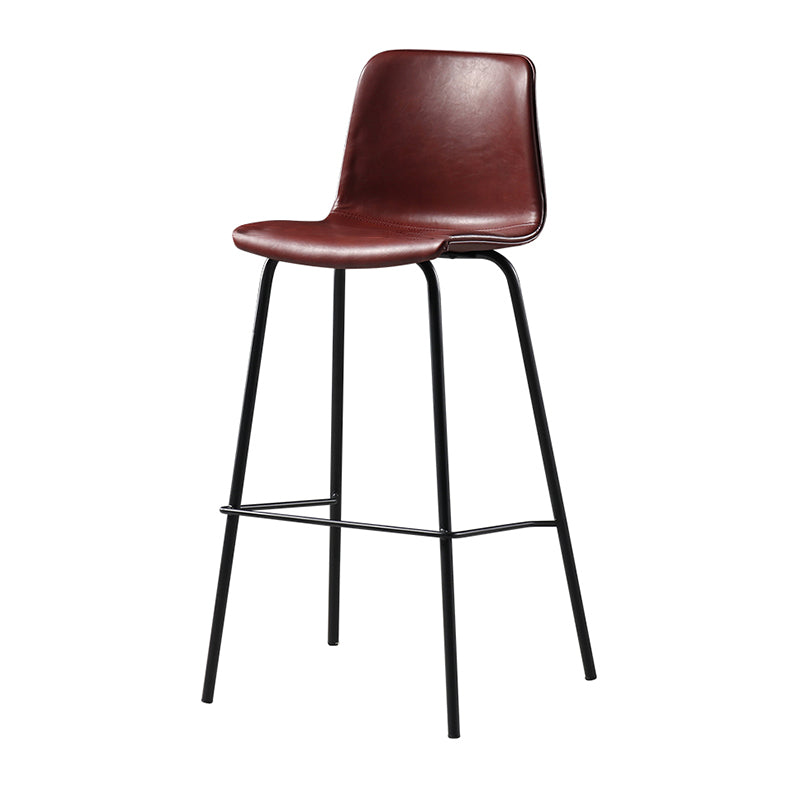 Destiertes Leder einfacher Barhocker Nordic Indoor Hoher Hocker mit Eimersitz