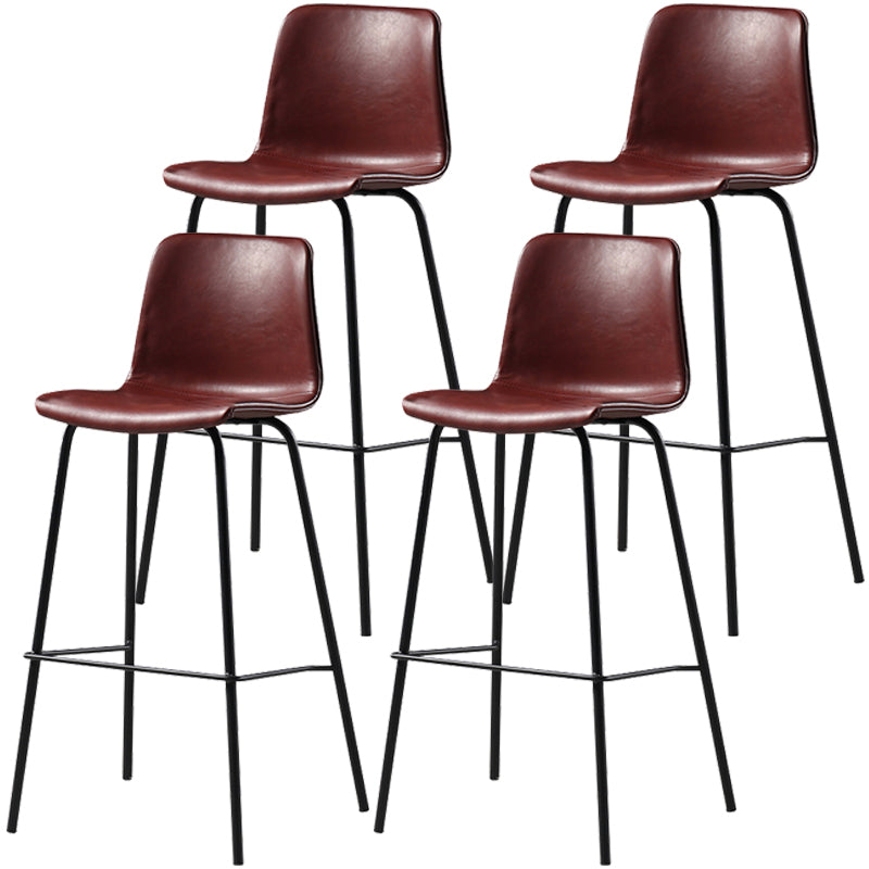 Destiertes Leder einfacher Barhocker Nordic Indoor Hoher Hocker mit Eimersitz
