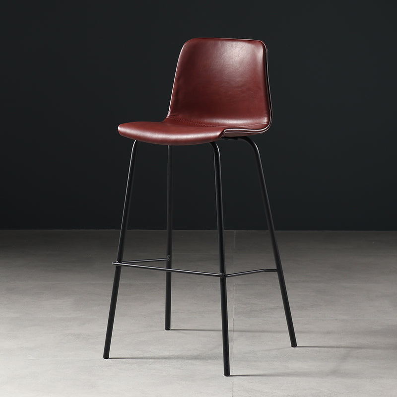 Destiertes Leder einfacher Barhocker Nordic Indoor Hoher Hocker mit Eimersitz