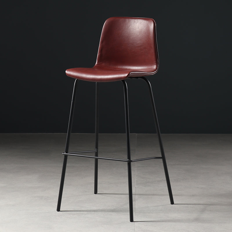 Destiertes Leder einfacher Barhocker Nordic Indoor Hoher Hocker mit Eimersitz