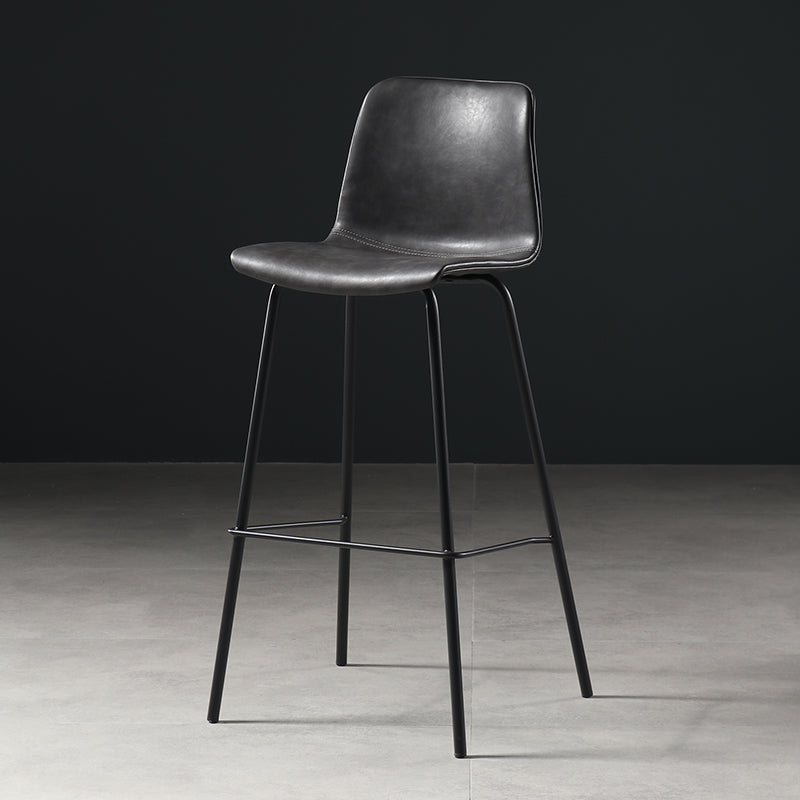 Destiertes Leder einfacher Barhocker Nordic Indoor Hoher Hocker mit Eimersitz