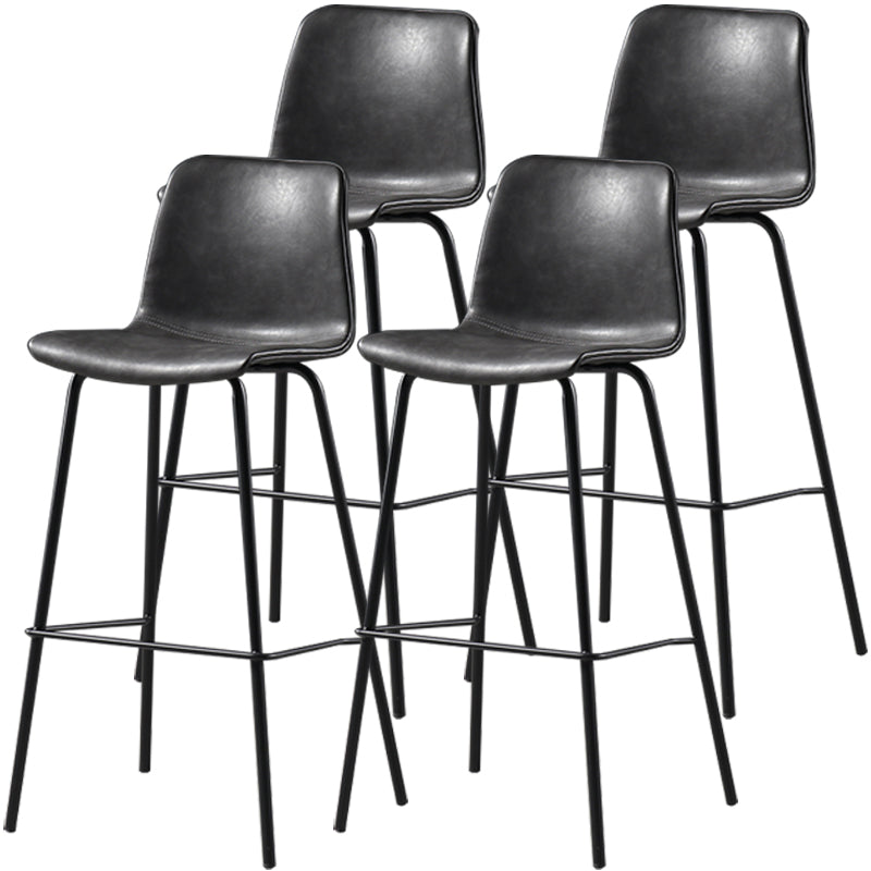 Destiertes Leder einfacher Barhocker Nordic Indoor Hoher Hocker mit Eimersitz