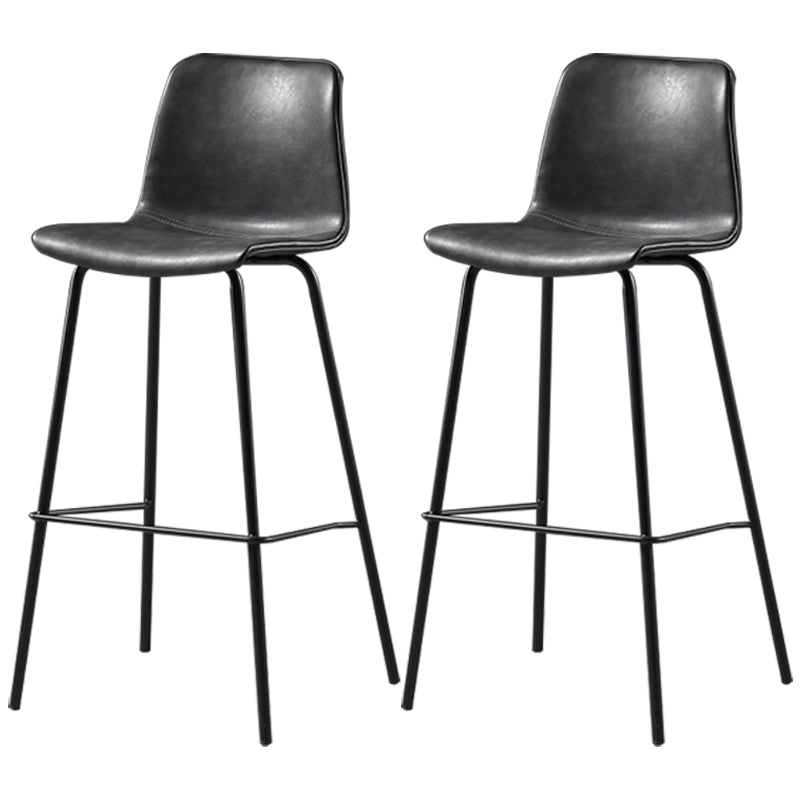 Destiertes Leder einfacher Barhocker Nordic Indoor Hoher Hocker mit Eimersitz