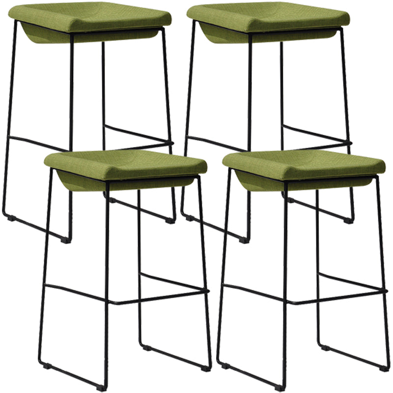Industrial Style Barstool Indoor Metal Black 4 Legs Barhocker für Restaurant