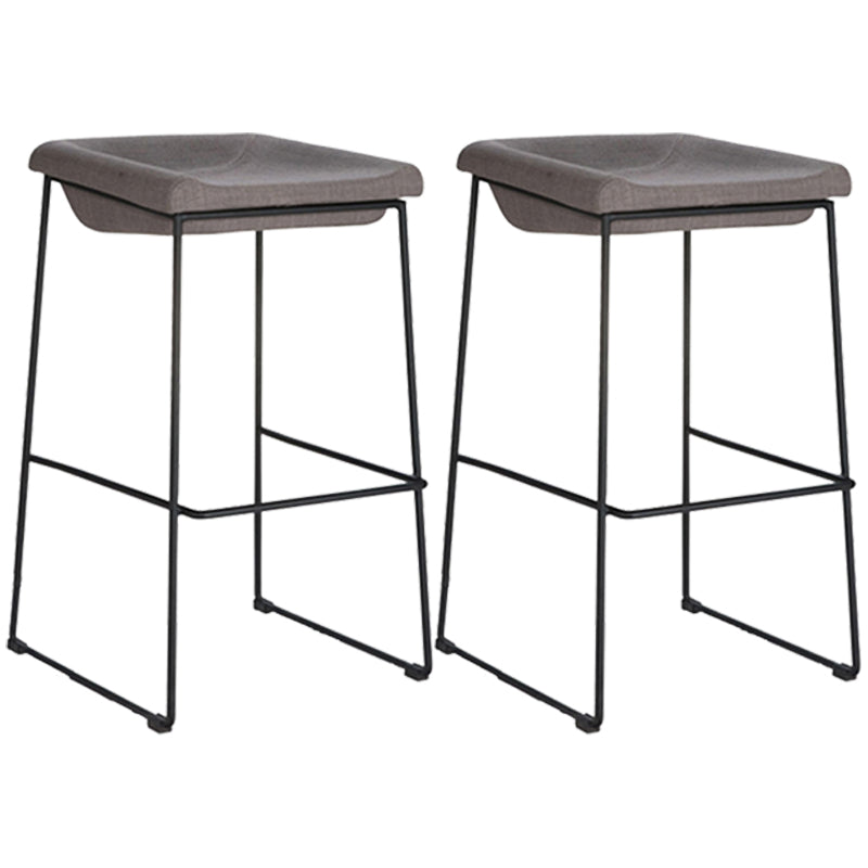 Industrial Style Barstool Indoor Metal Black 4 Legs Barhocker für Restaurant
