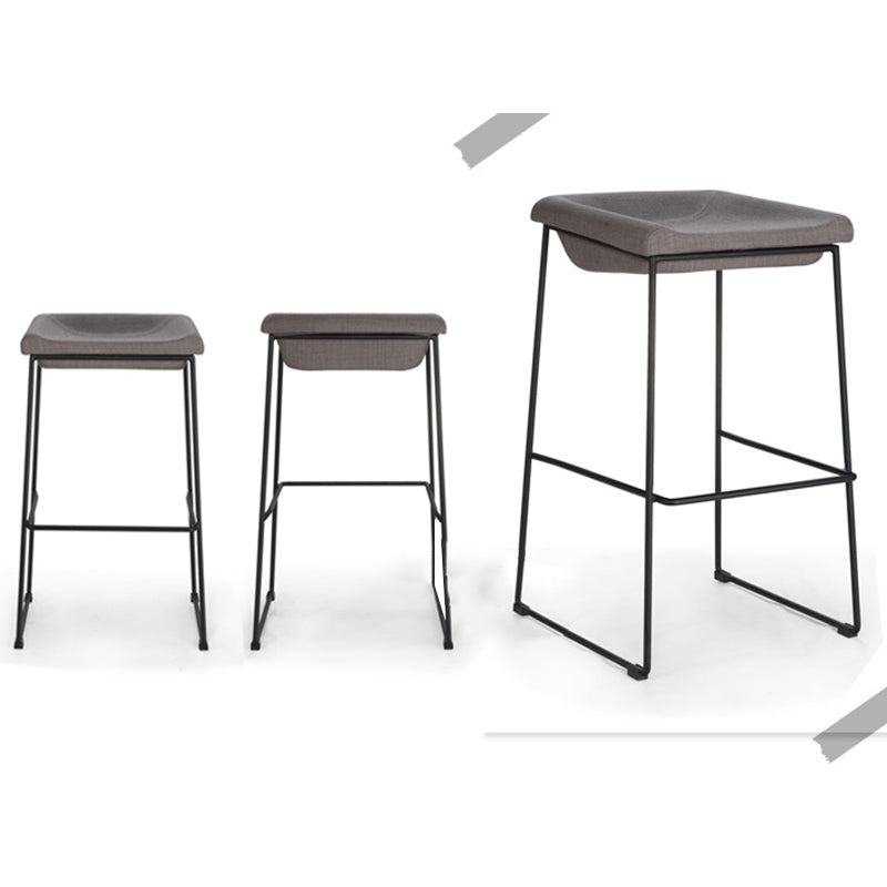 Industrial Style Barstool Indoor Metal Black 4 Legs Barhocker für Restaurant