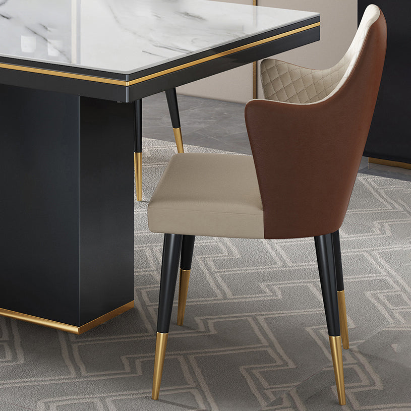 Glam 1/4/6/7/9 Pieces Dining Set Rectangle Stone Dining Table Furniture for Dining Room