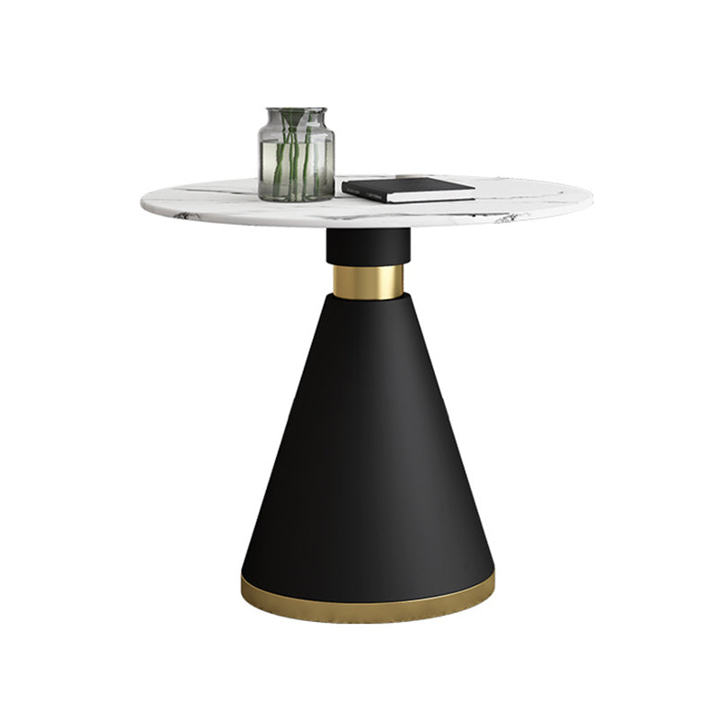 White Stone Top 1/5 Pieces Dining Set Glam Style Kitchen Set for Dining Room