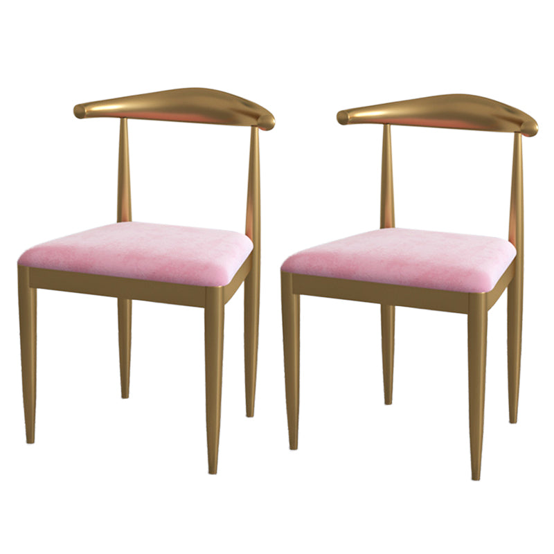 Glam Style 1/2/5 Pieces Kitchen Set White-gold Table Dining Set for Dining Room