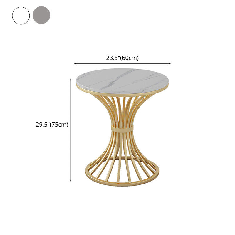 Style Glam 1/2/3/4/5 Pièces Gold Base Dining Set Top Top Cuisine pour salle à manger