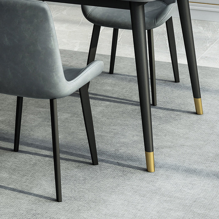 Style simple 1/5/7 Pièces Ensemble de restauration Grey Stone Top Table Table Cuisine pour salle à manger