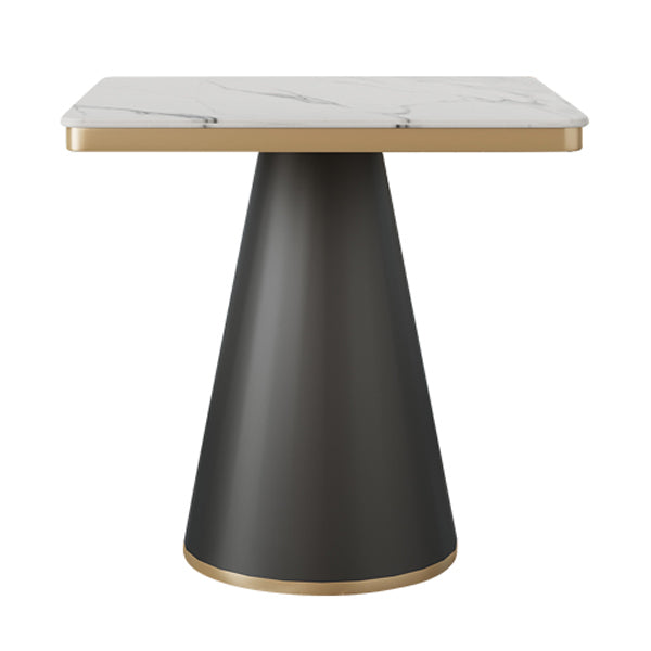 Sintered Stone Top Dining Table Traditional Luxury Dining Table with Metal Frame