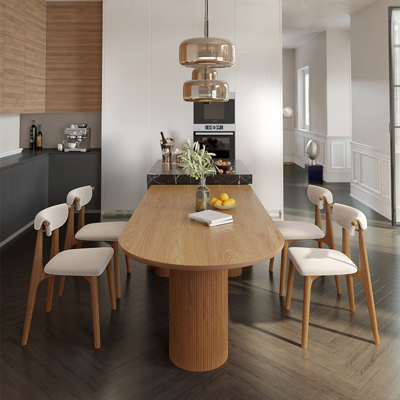 Solid Wood Contemporary Freeform Table Pine Wood Top Table with 3 Legs