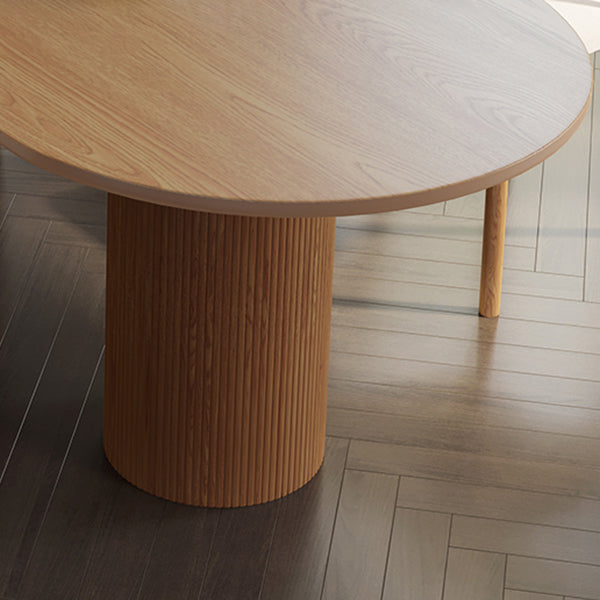 Solid Wood Contemporary Freeform Table Pine Wood Top Table with 3 Legs