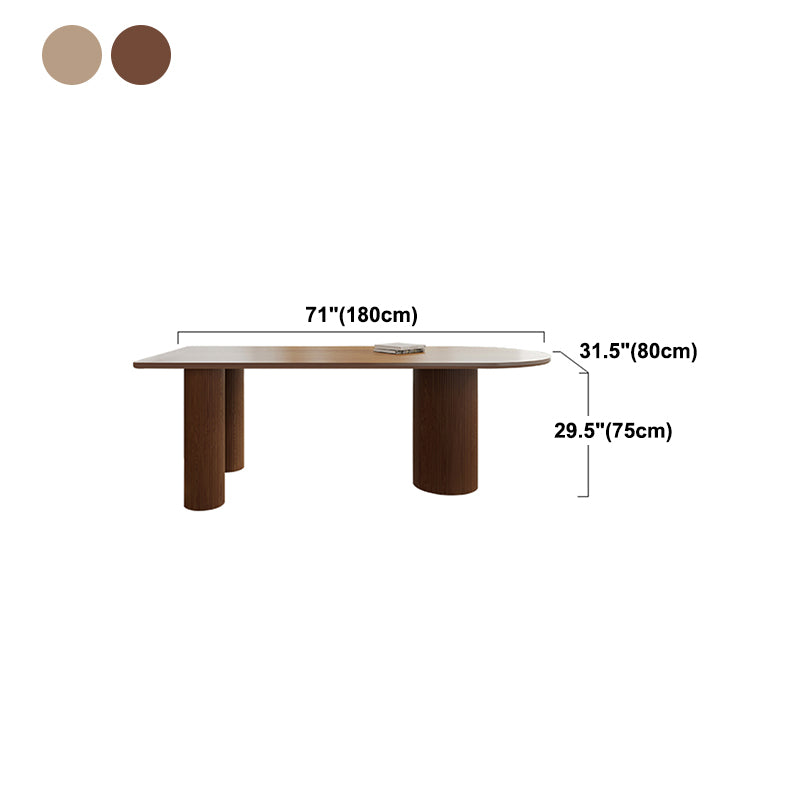 Solid Wood Contemporary Freeform Table Pine Wood Top Table with 3 Legs