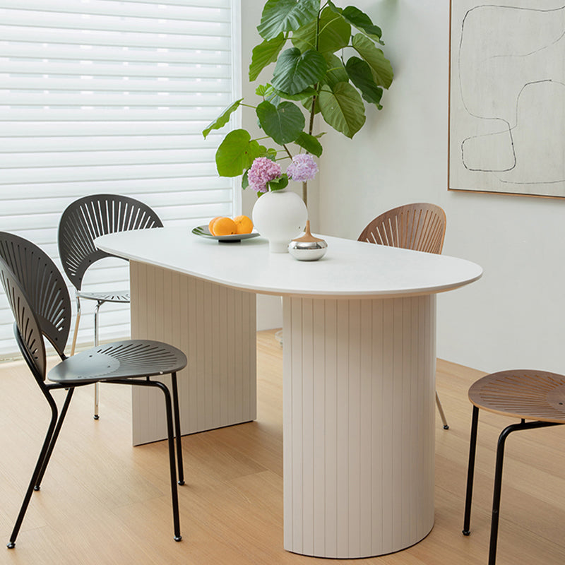 Mesa de comedor ovalado de madera de pino mesa ovalada de madera para comedor para comedor