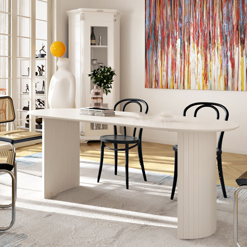 Mesa de comedor ovalado de madera de pino mesa ovalada de madera para comedor para comedor