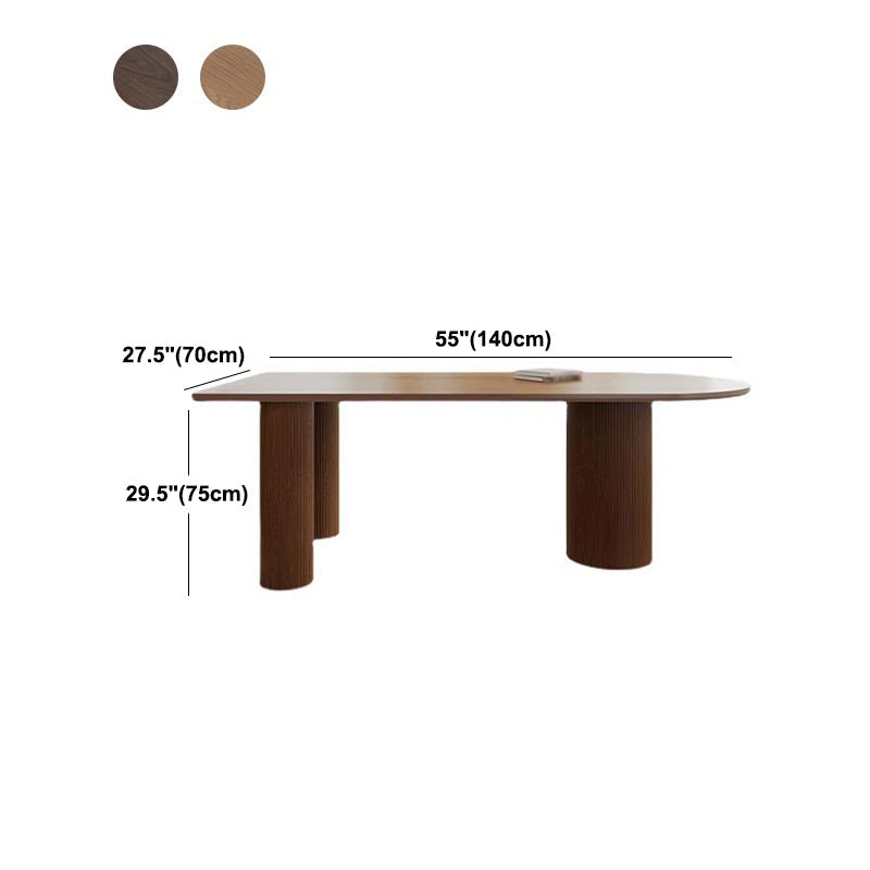 Free Form Solid Wood Dining Table for Restaurant Modern Wood Table with 3 Legs