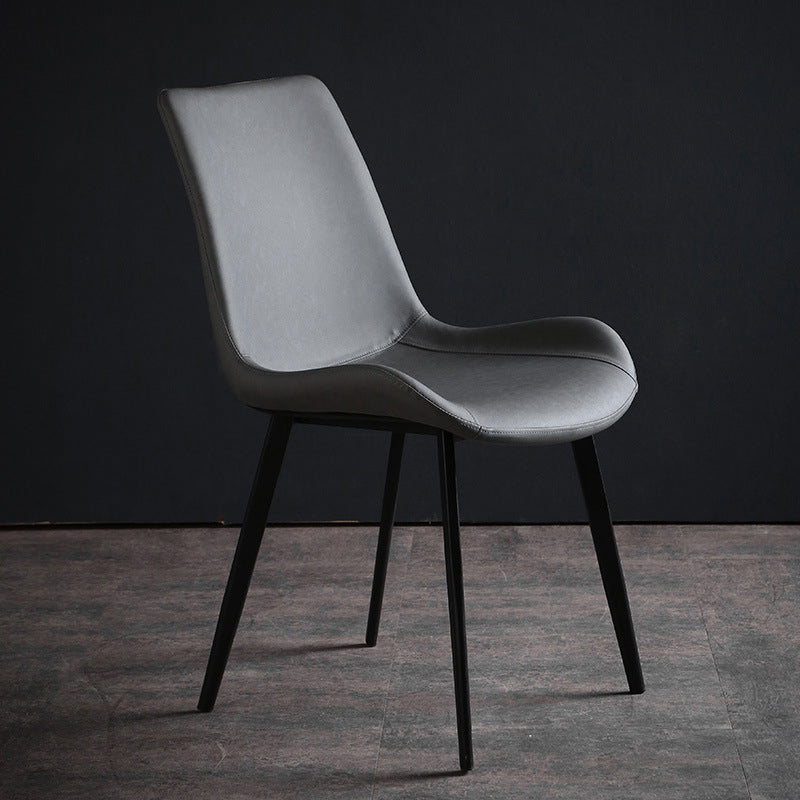 Silla industrial de metal para comedor, cocina, silla lateral con respaldo sólido