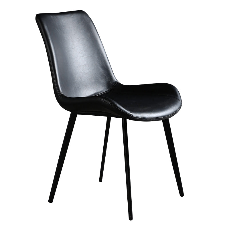 Silla industrial de metal para comedor, cocina, silla lateral con respaldo sólido