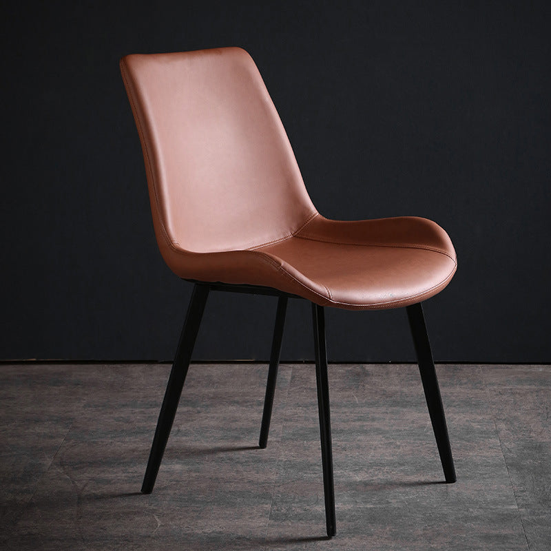 Metal Industrial Dining Kitchen Room Chair Solid Back Side Chair
