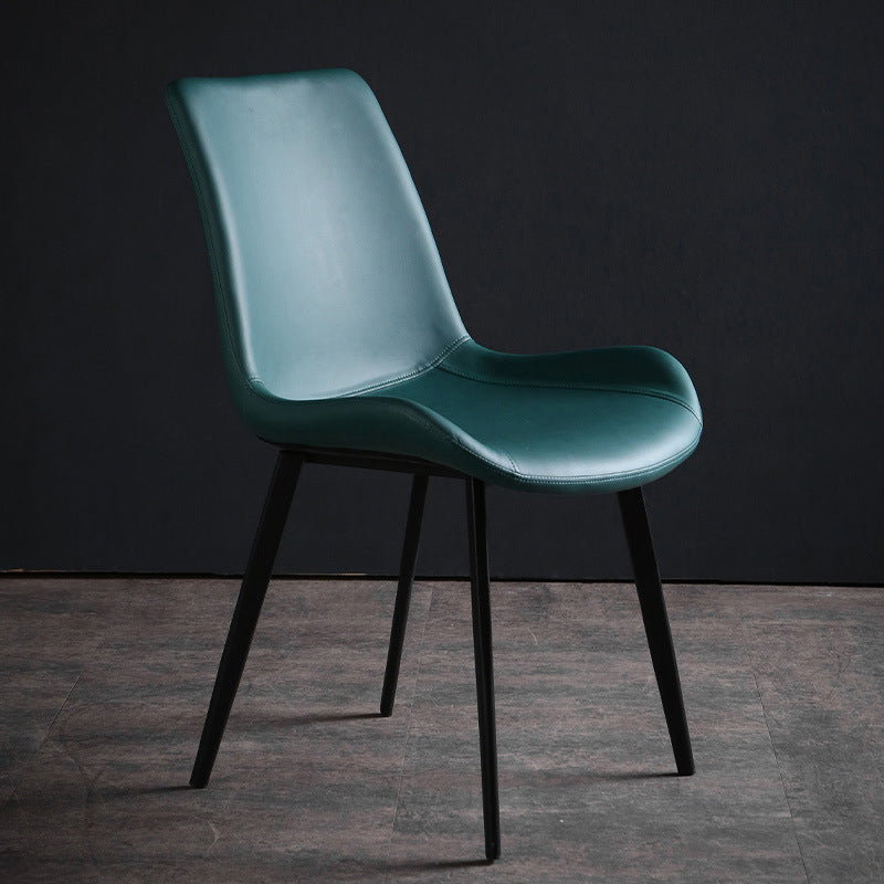 Metal Industrial Dining Kitchen Room Chair Solid Back Side Chair