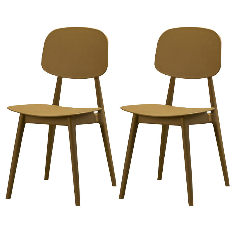 Chaise de salle à manger à dossier ouvert au design scandinave, chaise sans bras en plastique