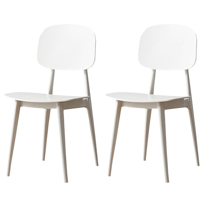 Chaise de salle à manger à dossier ouvert au design scandinave, chaise sans bras en plastique