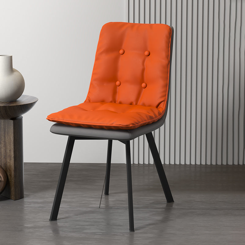 Cuir de Faux de style industriel dinant la chaise sans bras solide arrière de chaises